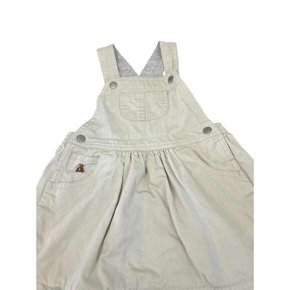 Vintage Y2K Baby Gap Romper Dress Overalls Khaki Cotton Lined size 6-12 months - Picture 5 of 13
